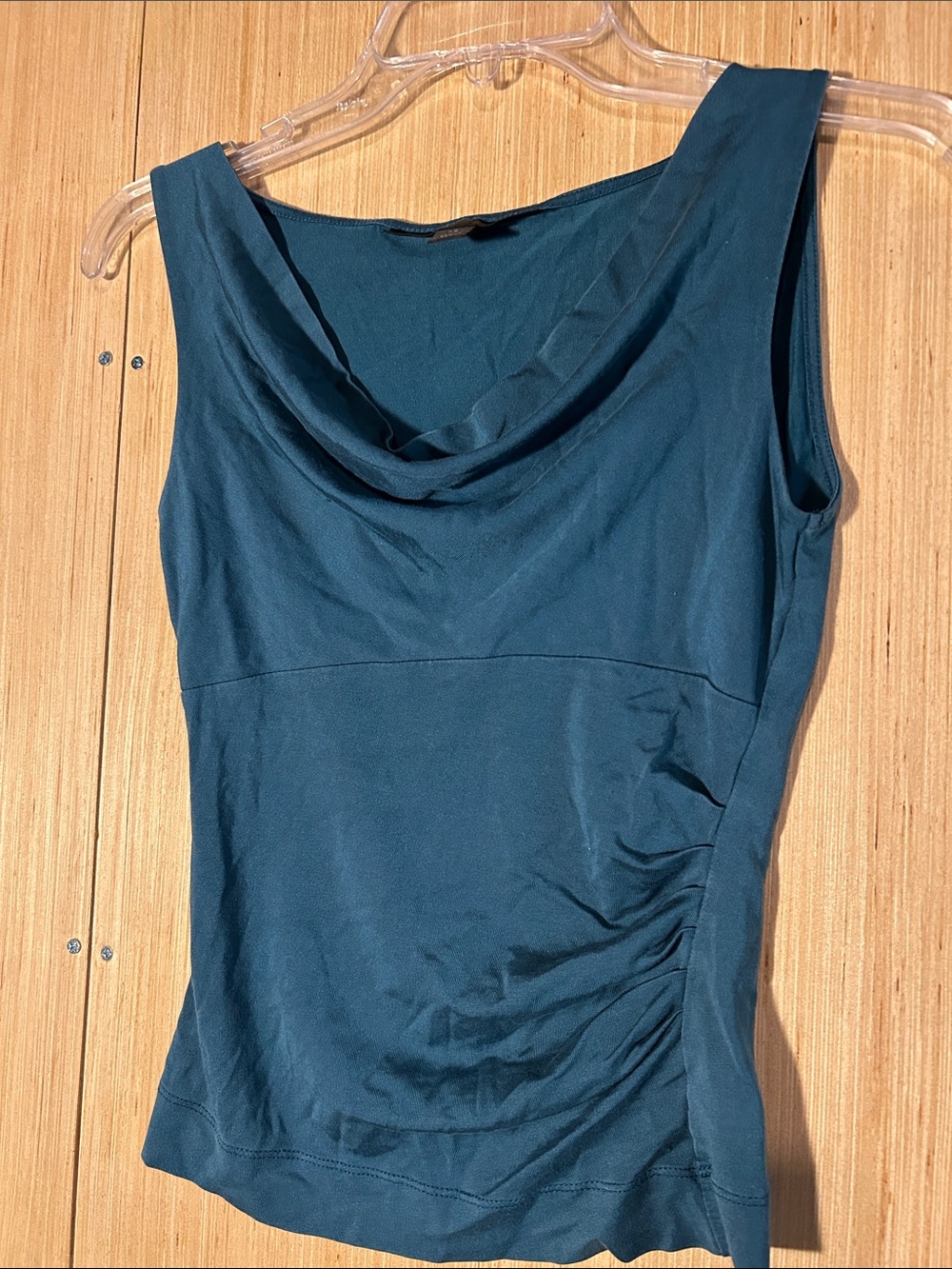 Express Teal Cowl Neck Sleeveless Tank